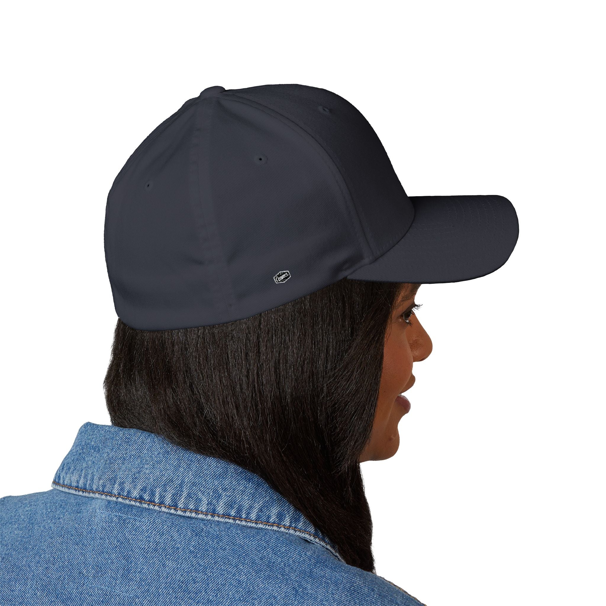 Embroidered Crown Badge Cap — Classic Structured Baseball Hat