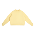 Conquered Women's Oversized Mock-Neck Crop Sweatshirt