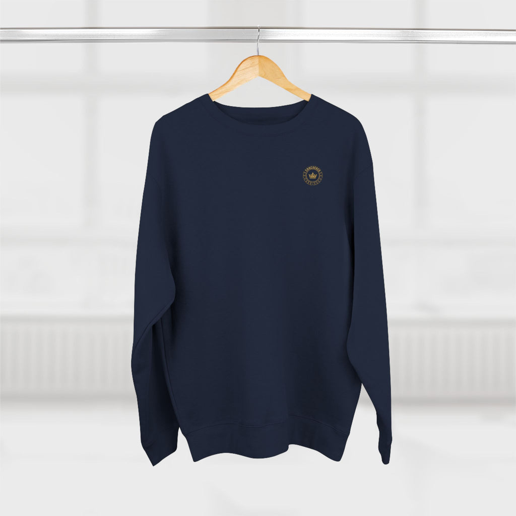 Minimalist Compass Crewneck Sweatshirt — Small Chest Emblem