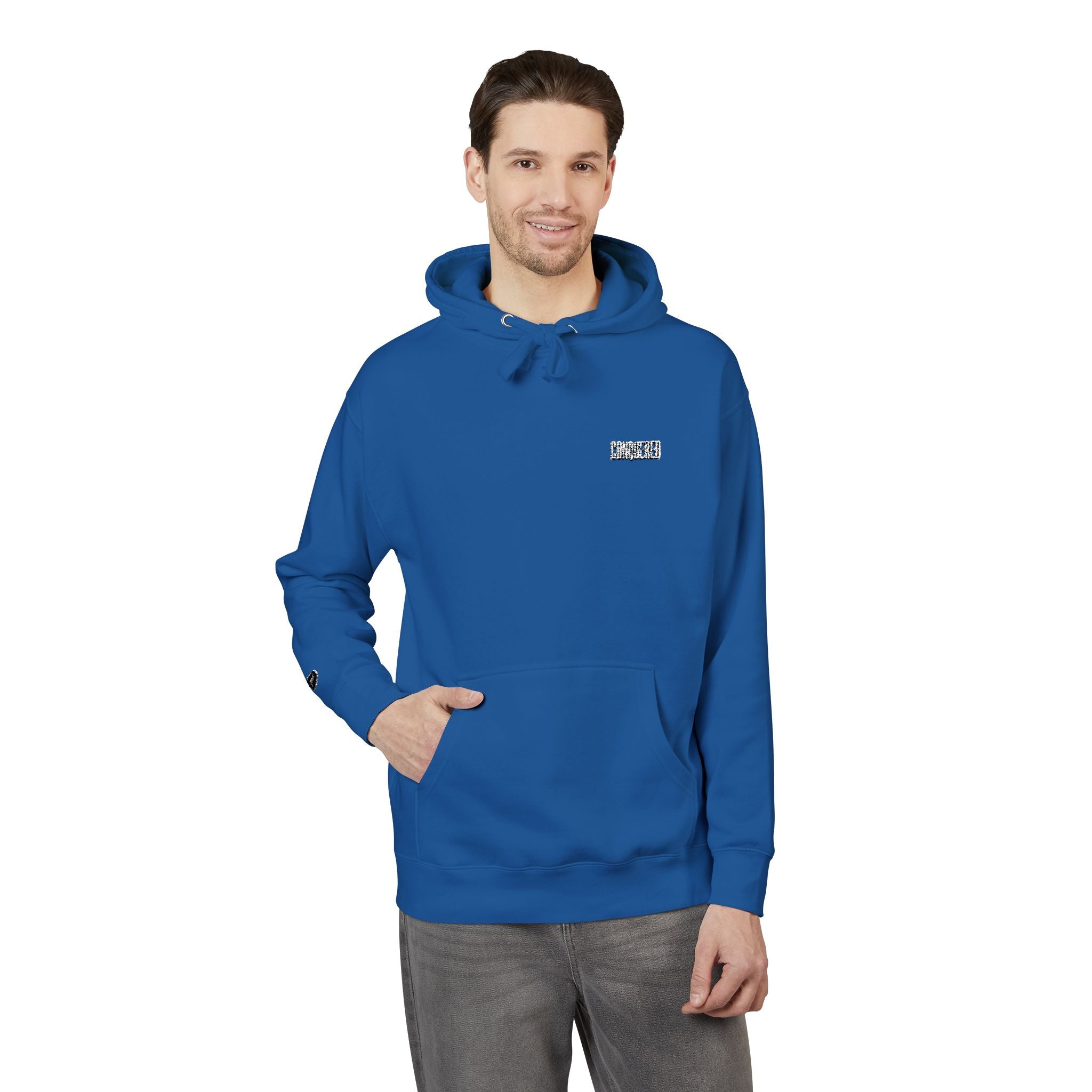 CONQUER Embroidered Hoodie — Soft White Fleece