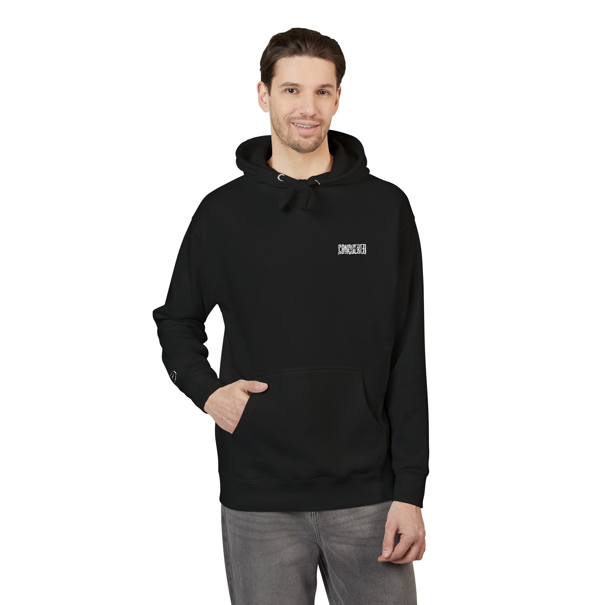 CONQUER Embroidered Hoodie — Soft White Fleece