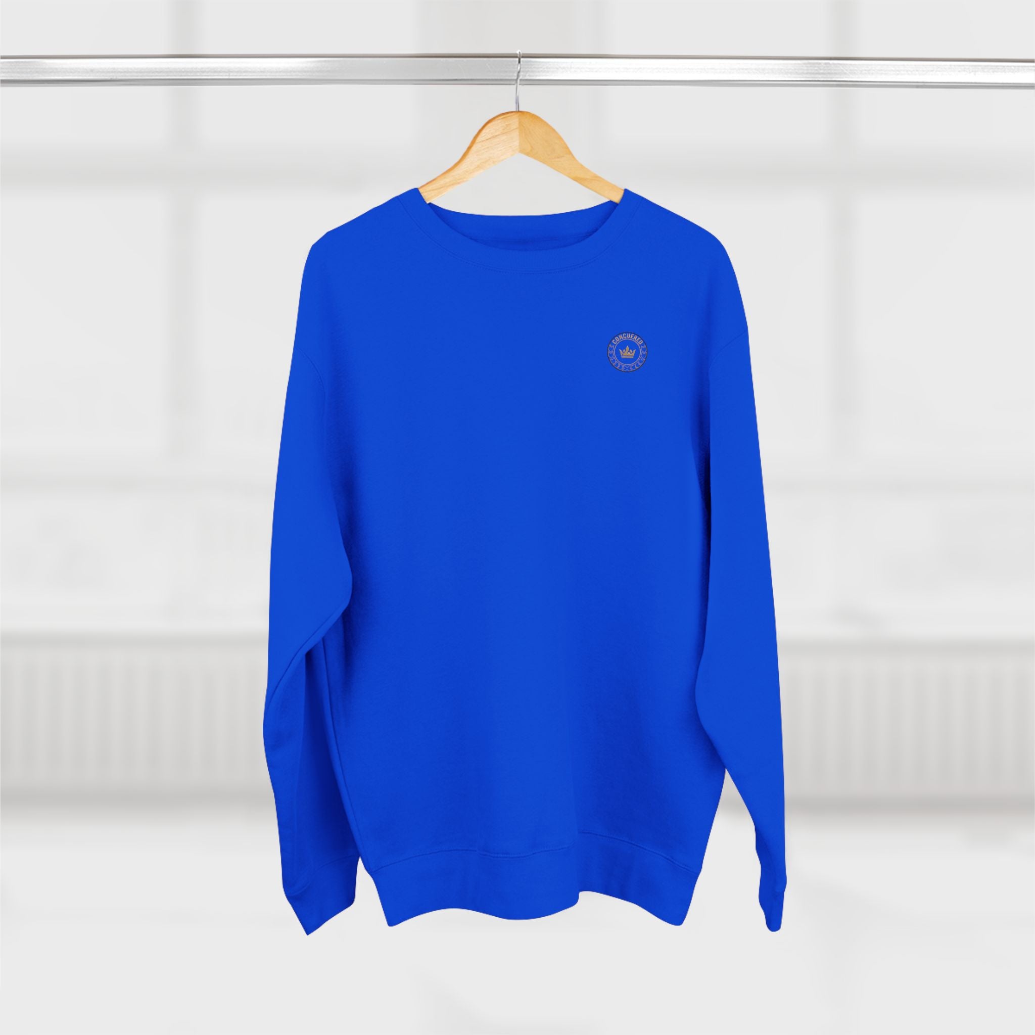 Minimalist Compass Crewneck Sweatshirt — Small Chest Emblem