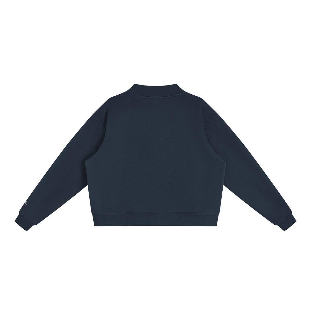 Conquered Women's Oversized Mock-Neck Crop Sweatshirt